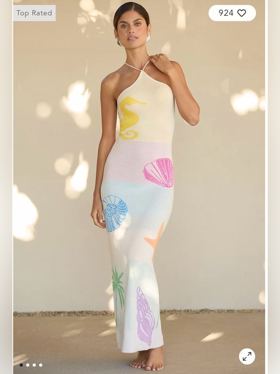 Capittana Dresses & Skirts - Capittana Barbara seashells maxi dress 
Sea Shell Halter Knit